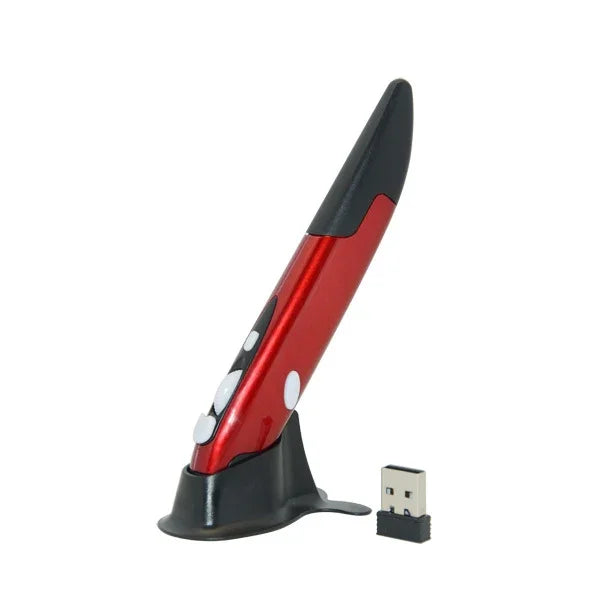 فأرة قلم بصرية لاسلكية PR-03 بدقة 1600 DPI مع مستقبل USB قابل للتعديل 2.4G للكمبيوتر المحمول والتدريس والرسم، فأرة قلم PR-03 (أحمر)، فأرة قلم PR-03 (أزرق)، فأرة قلم PR-03 (رمادي)