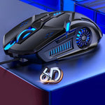 YINDIAO G5 ماوس ألعاب سلكي صامت بإضاءة RGB قابلة للتعديل بدقة 3200 DPI و6 أزرار، نسخة G5 الصامتة باللون الأسود، نسخة G5 الصامتة باللون الأبيض