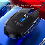 YINDIAO G5 ماوس ألعاب سلكي بإضاءة RGB قابلة للتعديل بدقة 3200 DPI و6 أزرار، G5 أسود، G5 أبيض