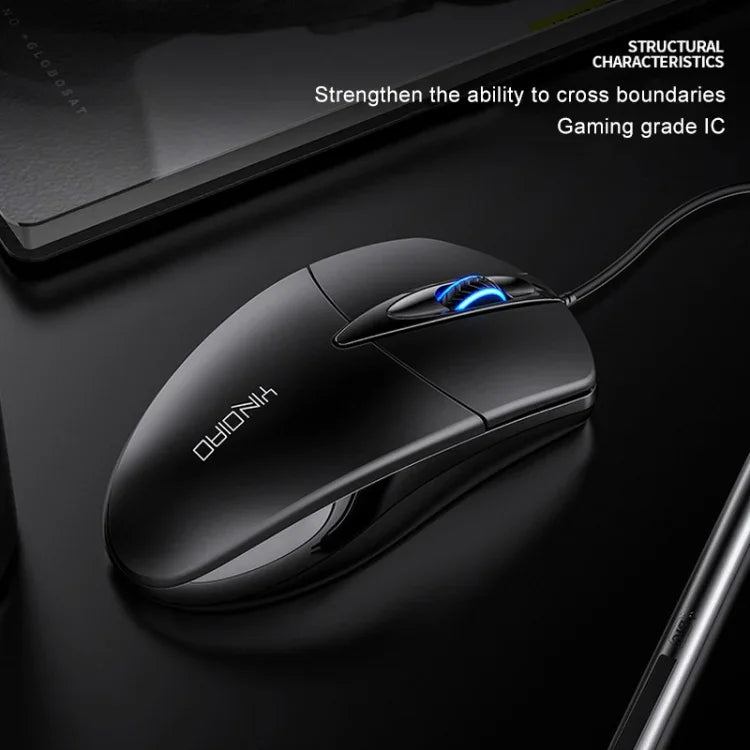YINDIAO G2 ماوس أعمال سلكي بإضاءة RGB و3 أزرار بدقة 1000 DPI