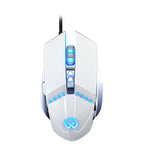 GM20 ماوس ألعاب سلكي بإضاءة RGB قابلة للتعديل بدقة 3200 DPI و7 أزرار، GM20 أسود، GM20 أبيض