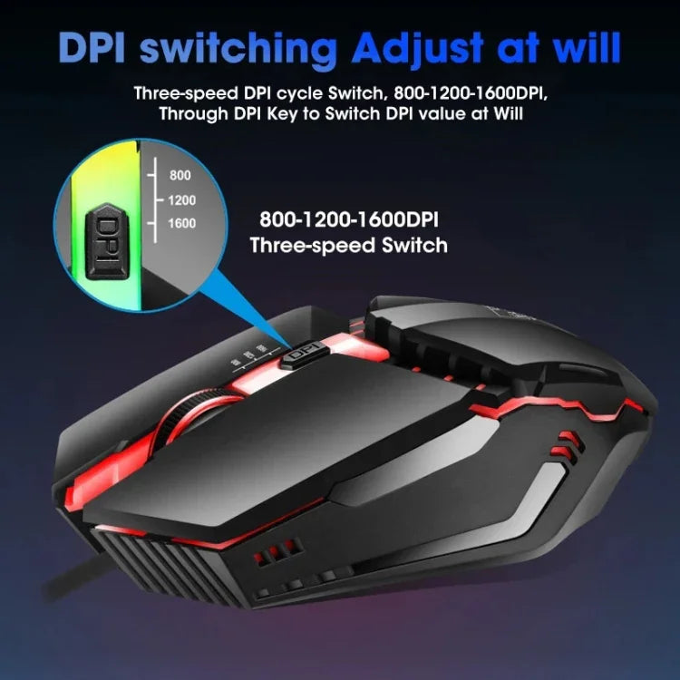 ZGB K3 ماوس ألعاب سلكي بإضاءة RGB USB