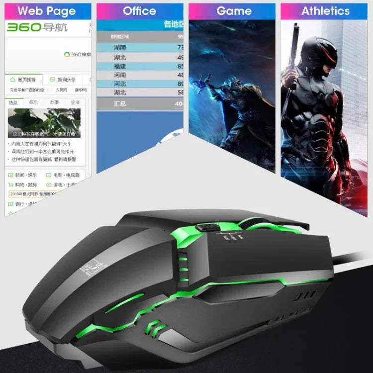 ZGB K3 ماوس ألعاب سلكي بإضاءة RGB USB