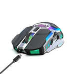 ZERODATE T30 ماوس بصري لاسلكي بإضاءة خلفية RGB قابلة للتعديل بثلاث سرعات بدقة 2400 DPI و2.4 جيجاهرتز، T30 أبيض