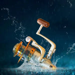 بكرة صيد دوارة بمقبض ذراع محمل كروي YUMOSHI، EF1000، EF2000، EF3000، EF4000، EF5000، EF6000، EF7000، EF8000