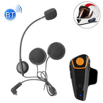 سماعات رأس بلوتوث V3.0 أحادية 2.4 جيجاهرتز BT-S2 للخوذة الدراجة النارية، رد تلقائي، دعم FM، مسافة اتصال حتى 1000 متر، BT-S2 أحادية