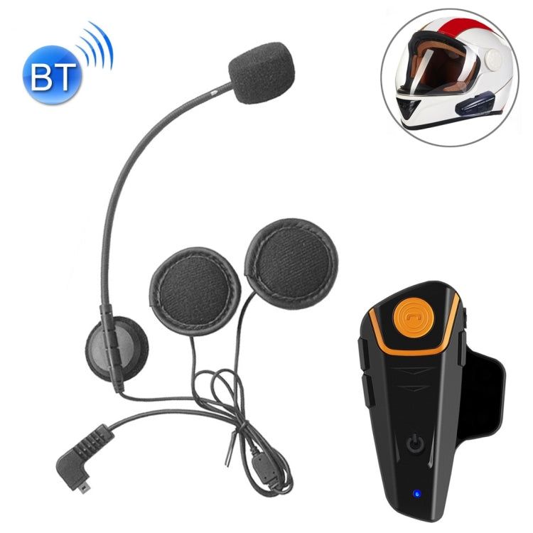 سماعات رأس بلوتوث V3.0 أحادية 2.4 جيجاهرتز BT-S2 للخوذة الدراجة النارية، رد تلقائي، دعم FM، مسافة اتصال حتى 1000 متر، BT-S2 أحادية