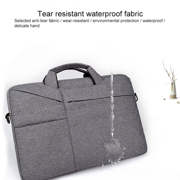 ST02S Waterproof Tear Resistance Hidden Portable Strap One-shoulder Handbag for 14.1 inch Laptops, with Suitcase Belt, ST02S 14.1 inch Navy Blue, ST02S 14.1 inch Black, ST02S 14.1 inch Dark Gray, ST02S 14.1 inch Pink, ST02S 14.1 inch Light Grey