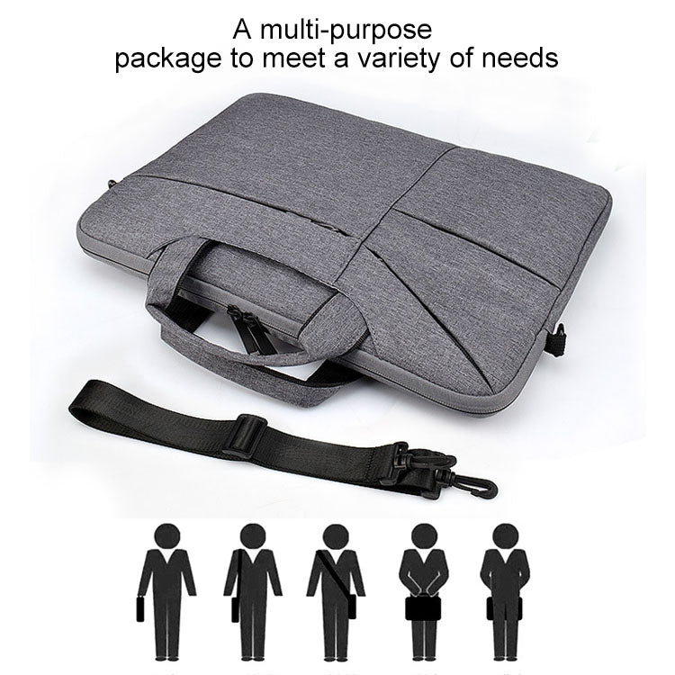 ST02S Waterproof Tear Resistance Hidden Portable Strap One-shoulder Handbag for 15.6 inch Laptops, with Suitcase Belt, ST02S 15.6 inch Navy Blue, ST02S 15.6 inch Black, ST02S 15.6 inch Dark Gray, ST02S 15.6 inch Pink, ST02S 15.6 inch Light Grey