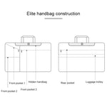 ST02S Waterproof Tear Resistance Hidden Portable Strap One-shoulder Handbag for 15.6 inch Laptops, with Suitcase Belt, ST02S 15.6 inch Navy Blue, ST02S 15.6 inch Black, ST02S 15.6 inch Dark Gray, ST02S 15.6 inch Pink, ST02S 15.6 inch Light Grey