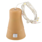 مصباح سلسلة بسلك نحاسي يعمل بالطاقة الشمسية مع 10 مصابيح LED SMD 0603، الطول: 1 متر، إضاءة ملونة