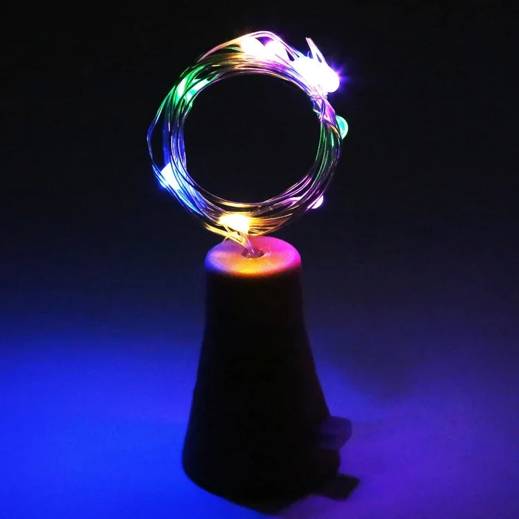 مصباح سلسلة بسلك نحاسي يعمل بالطاقة الشمسية مع 10 مصابيح LED SMD 0603، الطول: 1 متر، إضاءة ملونة