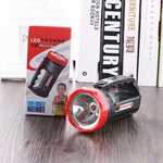5W Rechargeable Strong LED Flashlight 2-Modes Outdoors Searchlight