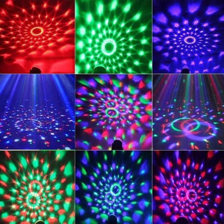 مصباح ديسكو دوار بتحكم صوتي USB، 5 فولت تيار مستمر