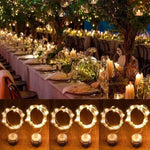 20 مصباح LED إضاءة حبلية دافئة 2700-2900 كلفن لحفلات / عطلات، الطول: 2م، تيار مستمر 6 فولت، 6 قطع 2م