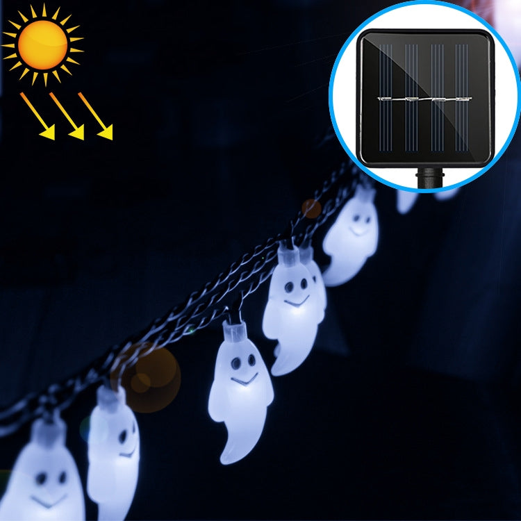 سلسلة مصابيح شمسية على شكل شبح 30 LED للحديقة الخارجية وزينة مهرجان عيد الميلاد مقاومة للماء
