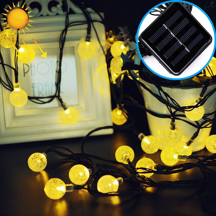 سلسلة مصابيح شمسية على شكل كرة فقاعية 50 LED للحديقة الخارجية وزينة مهرجان الربيع مقاومة للماء