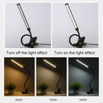 مصباح مكتب LED بقدرة 8 واط قابل للطي مع شحن USB وحماية للعين، إصدار شحن USB (أسود)، إصدار شحن USB (أبيض)