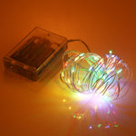مصباح ديكور مصباح الجنية 50 LED SMD 0603 مع صندوق بطاريات 3 × AA، 5 فولت تيار مستمر، 5 م ضوء أزرق، 5 م ضوء ملون، 5 م ضوء وردي، 5 م ضوء أخضر، 5 م ضوء بنفسجي، 5 م ضوء أحمر، 5 م ضوء أبيض، 5 م ضوء أبيض دافئ، 5 م ضوء أصفر
