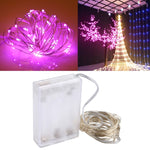 مصباح ديكور مصباح الجنية 50 LED SMD 0603 مع صندوق بطاريات 3 × AA، 5 فولت تيار مستمر، 5 م ضوء أزرق، 5 م ضوء ملون، 5 م ضوء وردي، 5 م ضوء أخضر، 5 م ضوء بنفسجي، 5 م ضوء أحمر، 5 م ضوء أبيض، 5 م ضوء أبيض دافئ، 5 م ضوء أصفر