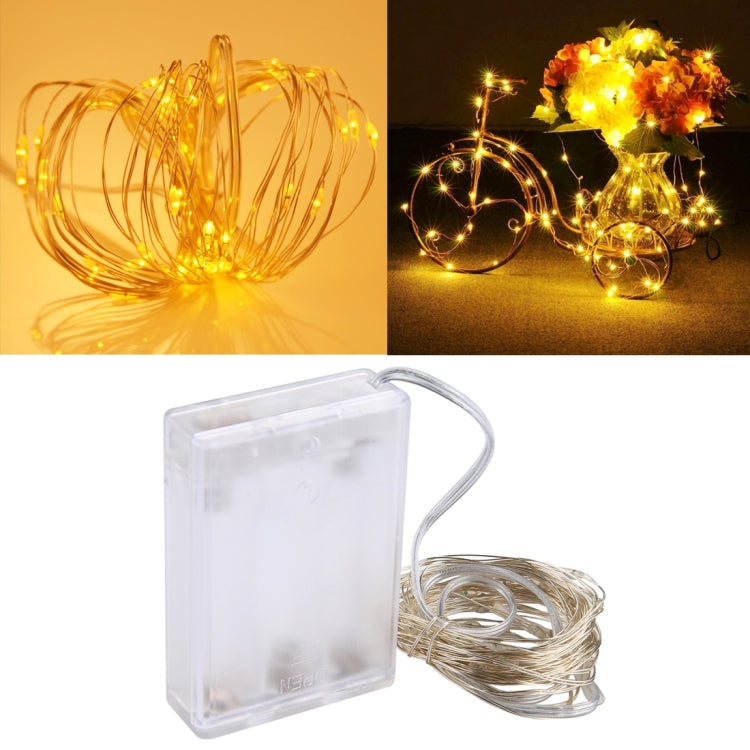 مصباح ديكور مصباح الجنية 50 LED SMD 0603 مع صندوق بطاريات 3 × AA، 5 فولت تيار مستمر، 5 م ضوء أزرق، 5 م ضوء ملون، 5 م ضوء وردي، 5 م ضوء أخضر، 5 م ضوء بنفسجي، 5 م ضوء أحمر، 5 م ضوء أبيض، 5 م ضوء أبيض دافئ، 5 م ضوء أصفر