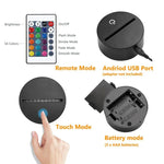 Scorpion Shape 3D Colorful LED Vision Light Table Lamp, USB Touch Version, USB Touch Version