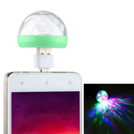 مصباح كرة سحرية LED RGB USB بقوة 4 واط مع محول مايكرو USB