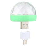 مصباح كرة سحرية LED RGB USB بقوة 4 واط مع محول مايكرو USB
