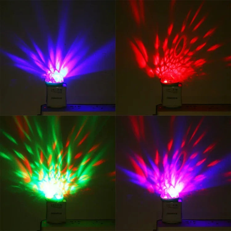مصباح كرة سحرية LED RGB USB بقوة 4 واط مع محول مايكرو USB