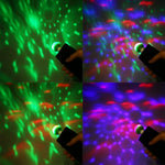 مصباح كرة سحرية LED RGB USB بقوة 4 واط مع محول مايكرو USB