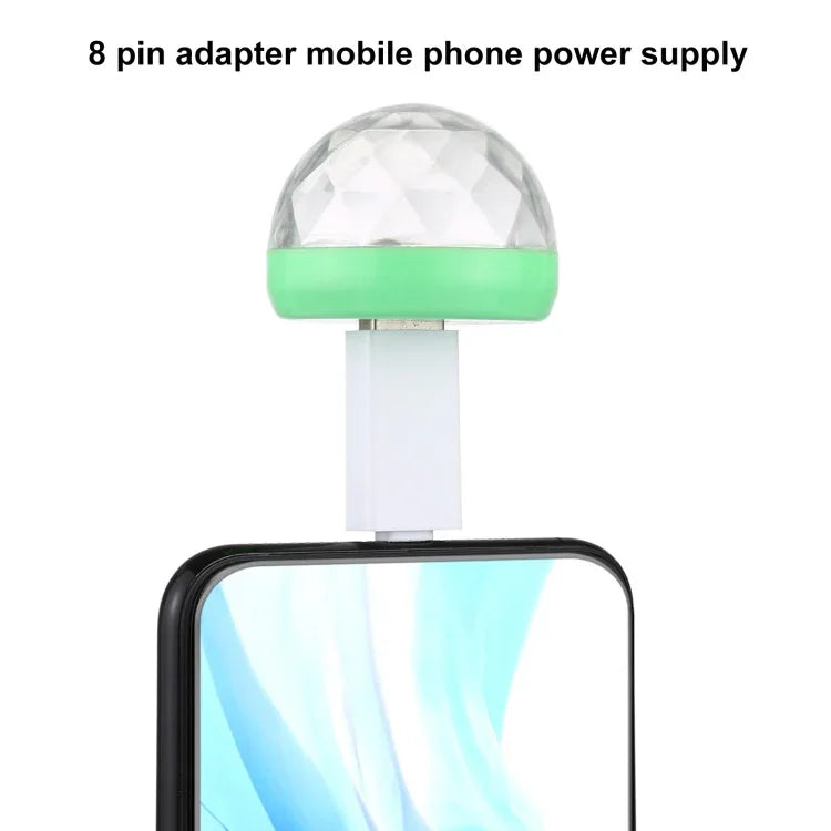 مصباح كرة سحرية LED RGB USB بقوة 4 واط مع محول 8 دبابيس