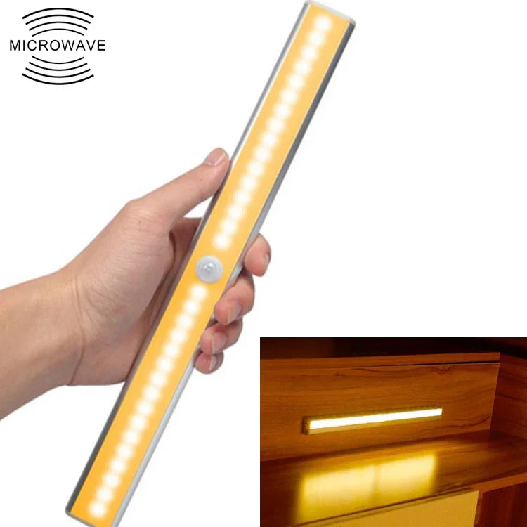 2.8 واط 20 مصباح LED أبيض دافئ شاشة عريضة ضوء حساس ذكي لجسم الإنسان ضوء ممر وخزانة LED، نسخة شحن USB، 2.8 واط 20 مصباح LED أبيض دافئ