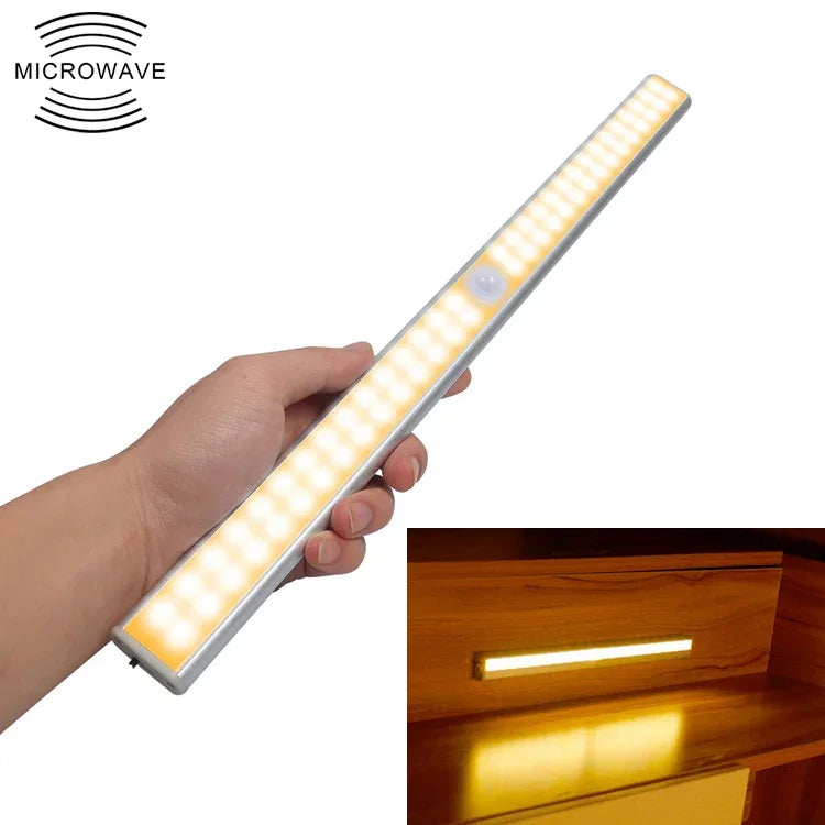 2.8 واط 40 مصباح LED أبيض دافئ شاشة عريضة ضوء حساس ذكي لجسم الإنسان ضوء ممر وخزانة LED، نسخة شحن USB، 2.8 واط 40 مصباح LED أبيض دافئ