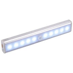 1.8 واط 10 مصابيح LED ضوء أبيض شاشة عريضة ضوء حساس ذكي لجسم الإنسان ضوء ممر وخزانة LED، نسخة بطارية، 1.8 واط 10 مصابيح LED أبيض (نسخة البطارية)