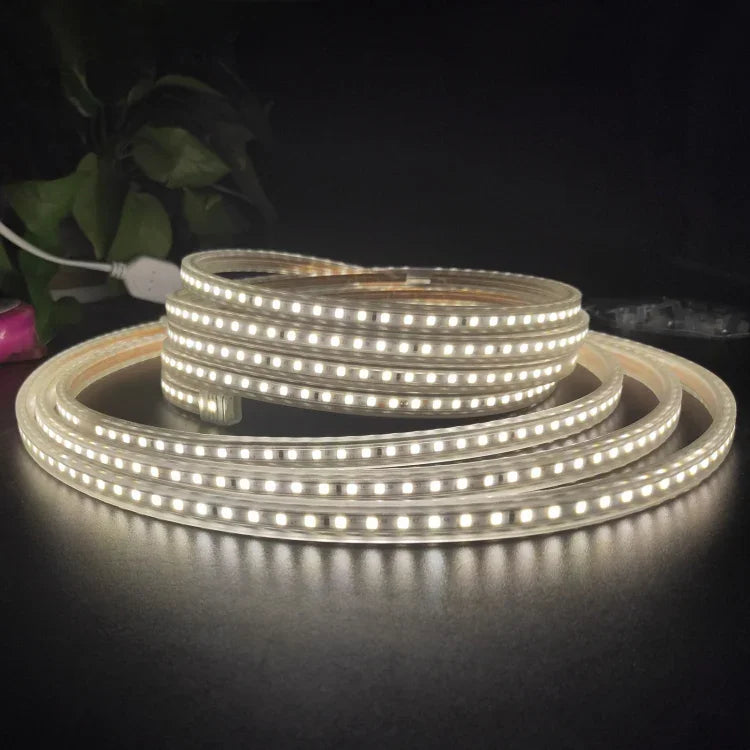 شريط إضاءة 10 أمتار SMD 2835 مع 1200 LED، AC 220V-240V، قابس الاتحاد الأوروبي، 10 أمتار