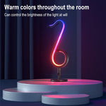 مصباح طاولة منزلي بألوان RGB مع تأثيرات ضوئية موسيقية