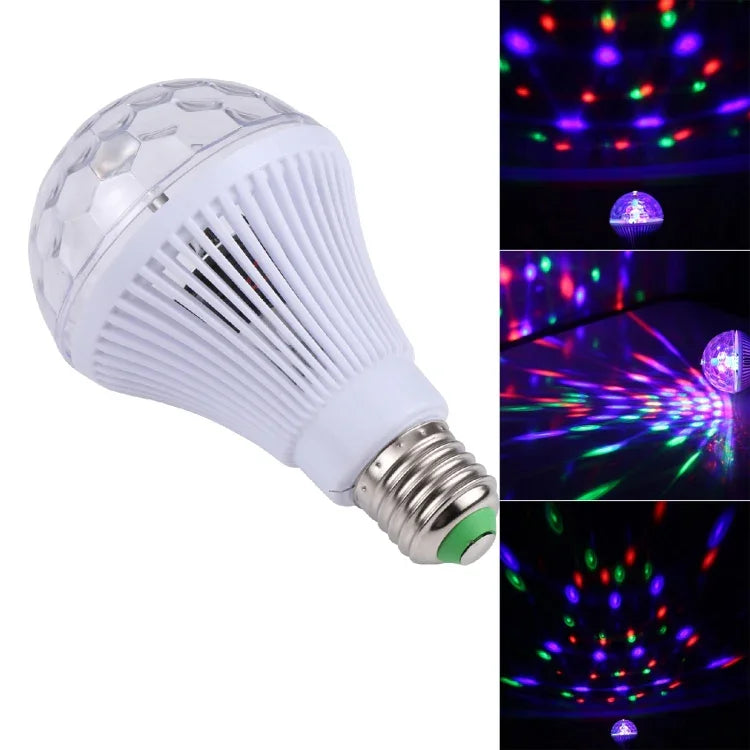 مصباح مسرح LED دوار كامل الألوان E27، تيار متردد 85-260 فولت