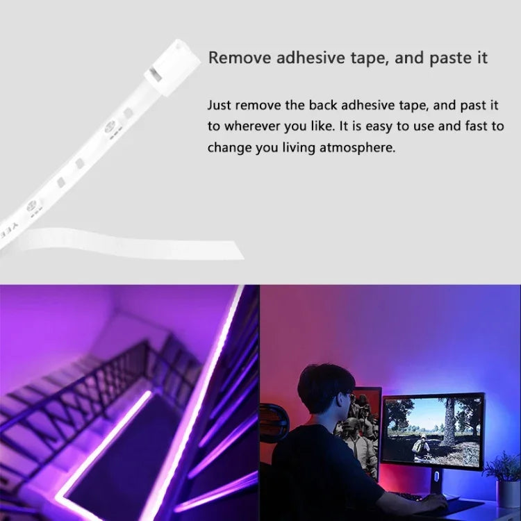 شريط إضاءة LED ذكي قابل للتحكم عن بعد عبر تطبيق WiFi من Xiaomi Youpin Yeelight، الطول: 1 متر