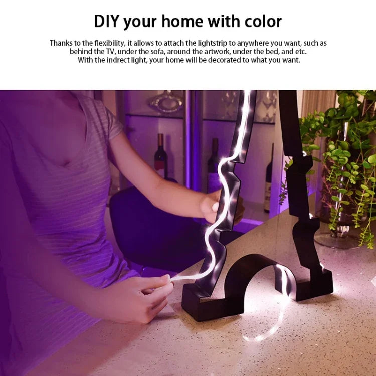 شريط إضاءة LED ذكي قابل للتحكم عن بعد عبر تطبيق WiFi من Xiaomi Youpin Yeelight، الطول: 1 متر