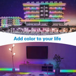 شريط إضاءة LED RGB WS2812B 5050 SMD مقاوم للماء، 30 مصباح LED/متر، 12 فولت تيار مستمر، الطول: 5 متر، شريط إضاءة محاط