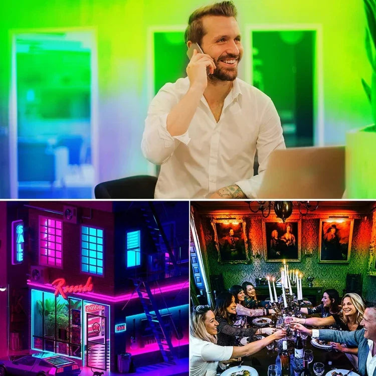 شريط إضاءة LED RGB WS2812B 5050 SMD مقاوم للماء، 30 مصباح LED/متر، 12 فولت تيار مستمر، الطول: 5 متر، شريط إضاءة محاط