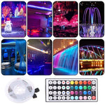 شريط إضاءة LED RGB 2835 SMD بدون غلاف، 60 مصباح LED/متر، الطول: 5 متر، 12 فولت 2 أمبير 100-240 فولت، مع جهاز تحكم عن بعد بـ 44 مفتاح