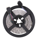 شريط إضاءة LED RGB 2835 SMD بدون غلاف مع تحكم ذكي عبر تطبيق بلوتوث، 60 مصباح LED/متر، الطول: 5 متر، 12 فولت 2 أمبير 100-240 فولت