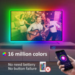شريط إضاءة LED RGB 2835 SMD بدون غلاف مع تحكم ذكي عبر تطبيق بلوتوث، 60 مصباح LED/متر، الطول: 5 متر، 12 فولت 2 أمبير 100-240 فولت