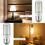 مصباح موفر للطاقة SMD 5730، تيار مستمر 12-30 فولت، E27 36 LED ضوء أبيض، E27 36 LED ضوء أبيض دافئ
