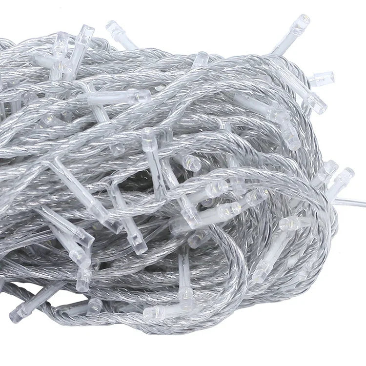 100 LED أضواء سلسلة خرافية زخرفية مع وصلة نهائية و8 وظائف نمط، قابس أمريكي، 10 أمتار ضوء أبيض