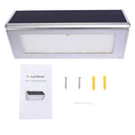 800 لومن 48 مصباح LED SMD 2835 مثلث حساس توفير الطاقة ضوء جداري مع لوحة شمسية ومفتاح مخفي للحديقة / الفناء / التخييم الخارجي (فضي)