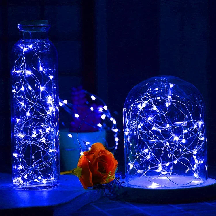 20 مصباح LED SMD 0603 مقاوم للماء IP65 مع بطاريات زر CR2032، ضوء أزرق 2 متر، ضوء أخضر 2 متر، ضوء أحمر 2 متر