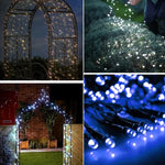 100 مصباح LED للزينة الاحتفالية، 17 متر ضوء أزرق، 17 متر ضوء ملون، 17 متر ضوء أبيض، 17 متر ضوء أبيض دافئ