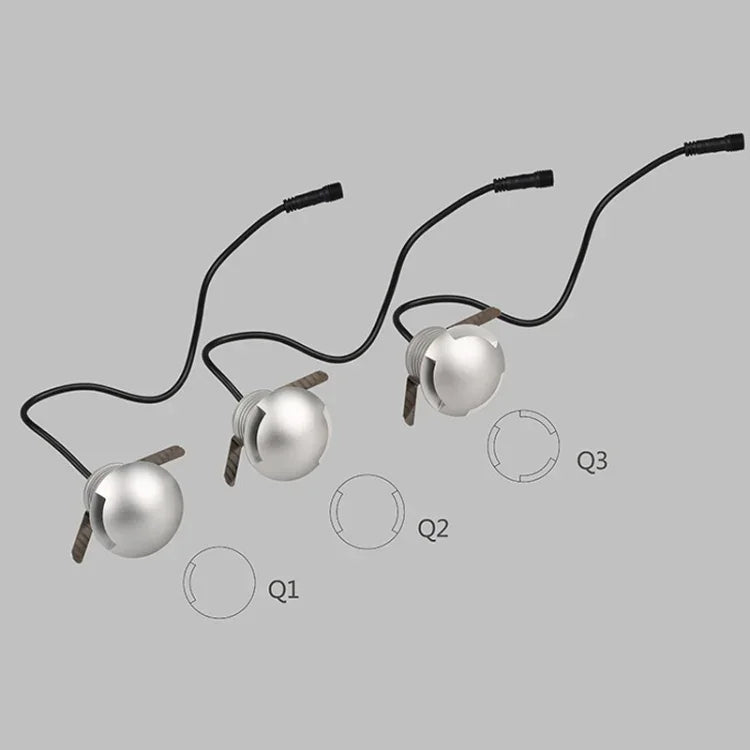 3 واط مصباح مدفون مدمج LED مستقطب مقاوم للماء IP67 مصباح قوقعة سلحفاة خارجي للحديقة والعشب، ضوء دافئ 3000 كلفن Q3 ضوء بثلاثة اتجاهات، ضوء دافئ 3000 كلفن Q3